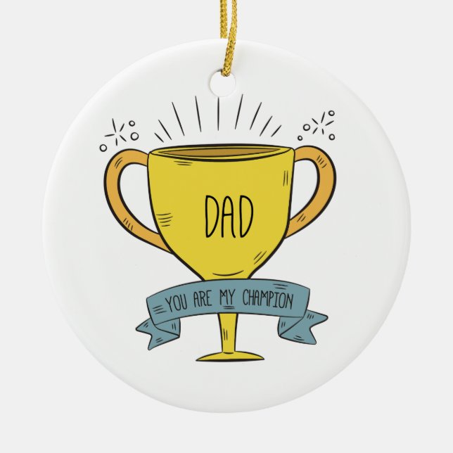 Papá, el día de mi padre campeón | Ornamento (Frente)