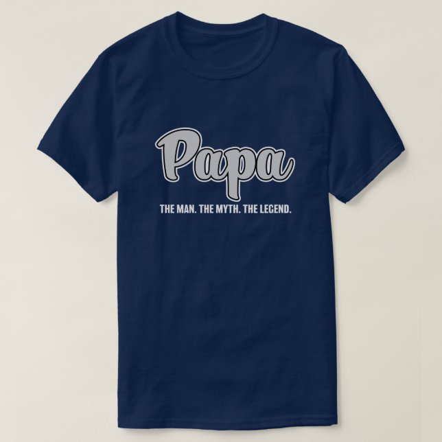 Papá el hombre el mito la camisa para hombre (Diseño del anverso)