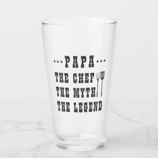 Papa El Mito De La Leyenda Grill Master Glass (Anverso)