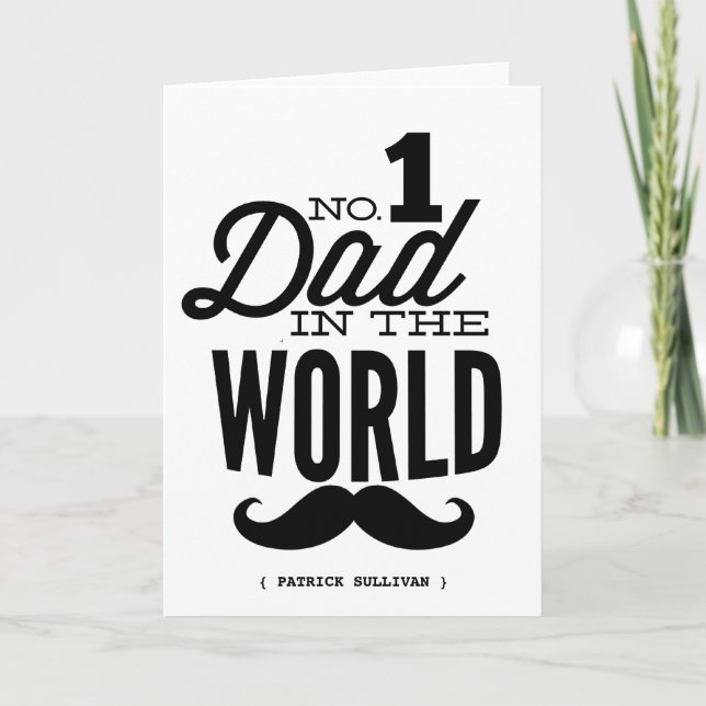 Papá en el mundo | Tarjeta del día del padre (Anverso)