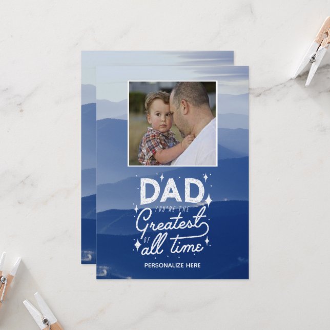 Papá, eres la mejor tarjeta de felicitación plana (Anverso/Reverso In Situ)