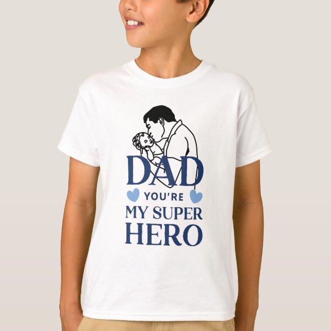 Papá Eres Mi Camiseta de Superhéroe (Anverso)