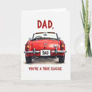 Papa Eres Un Verdadero Coche Clásico Tarjeta