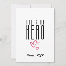 Papá es mi tarjeta de vacaciones de diseño de cora