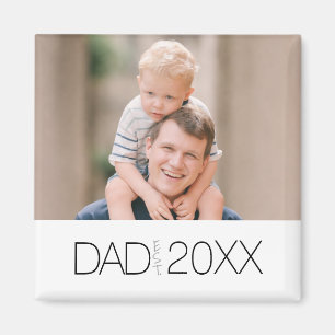 Papá Establecido Diseño de imán de año de foto mod