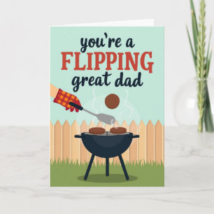 Papá Genial a la Parrilla Tarjeta Flipante
