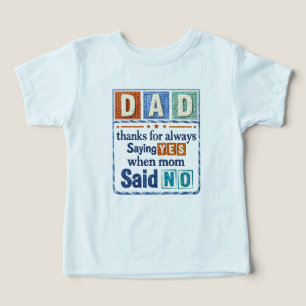 Papá gracias por decir siempre que sí cuando mamá 