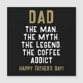 Papá Hombre Mito Leyenda Adicto al Café Divertido 