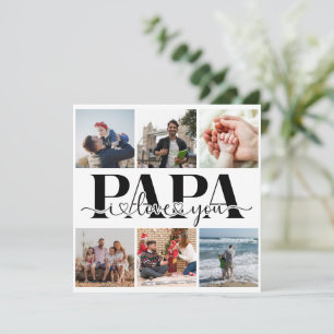 Papa I Love You Personalizado Collage de fotos