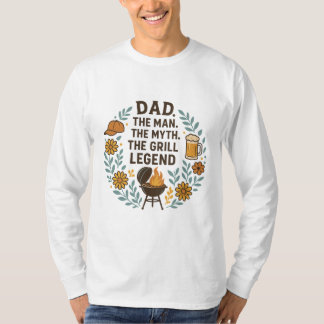 Papá la Leyenda de la Parrilla – Camiseta Divertid