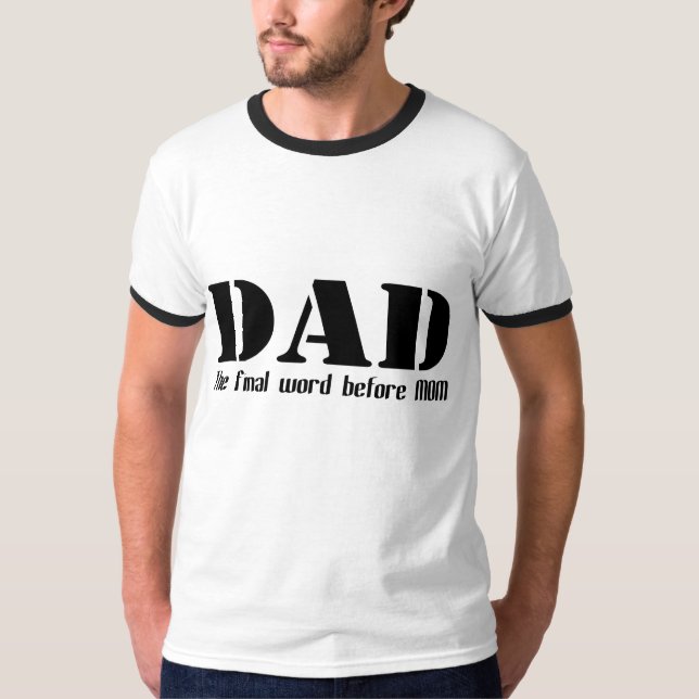 PAPÁ la palabra final antes de la camiseta de la (Anverso)