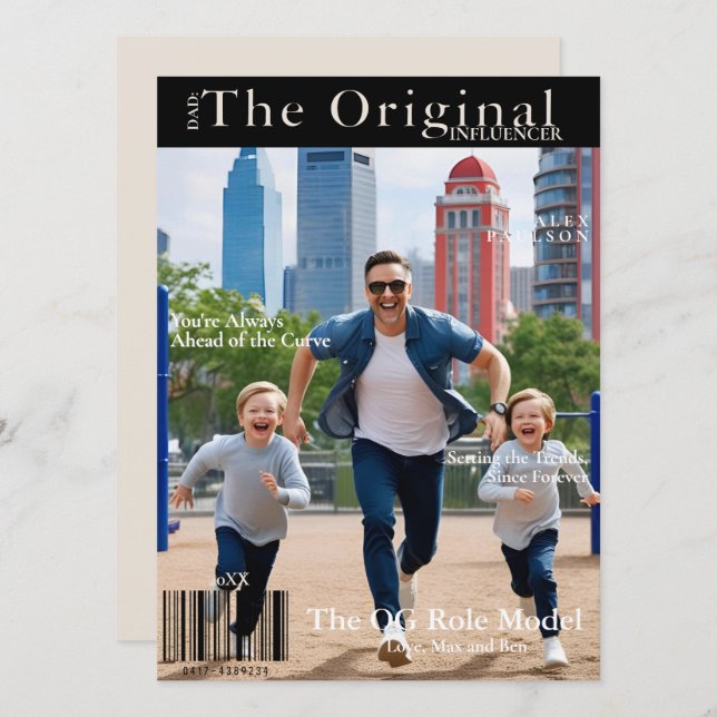 Papá: La tarjeta de portada de la revista original (Anverso / Reverso)
