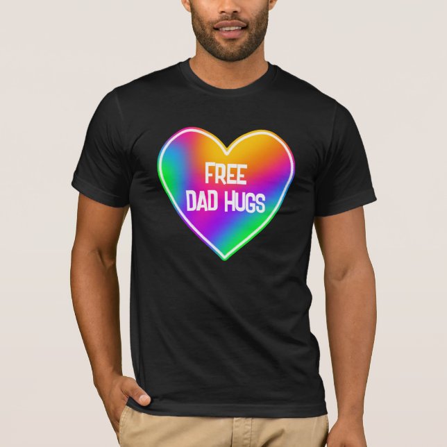 Papá libre abraza camiseta de los hombres del cora (Anverso)