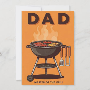 Papá Maestro de la Parrilla Tarjeta del Día del Pa