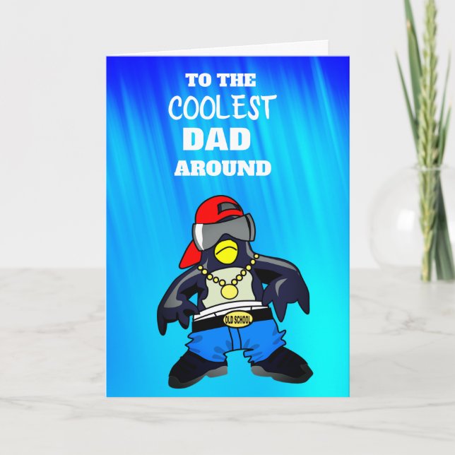 Papá más frío alrededor de la tarjeta de felicitac (Anverso)