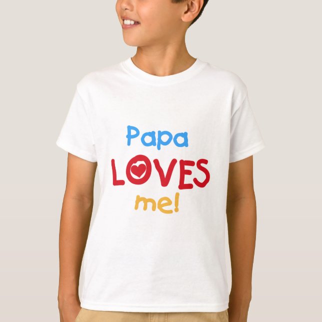 Papa me ama camisetas y regalos (Anverso)