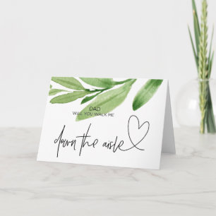Papá me bajará por la tarjeta de Boda de Aisle