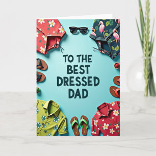 Papá Mejor Vestido Tarjeta de Verano