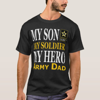 Papá mi camiseta caliente del papá del ejército