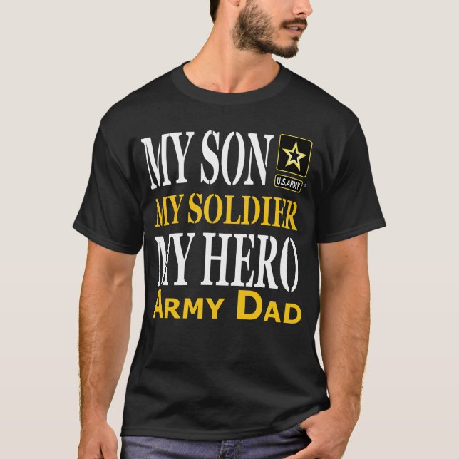 Papá mi camiseta caliente del papá del ejército (Anverso)
