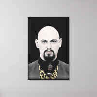 Papa negro en lienzo