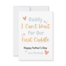 Papá, no puedo esperar a nuestra primera tarjeta d