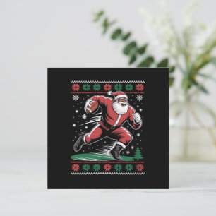 Papá Noel afroamericano Fútbol Navidad Fea