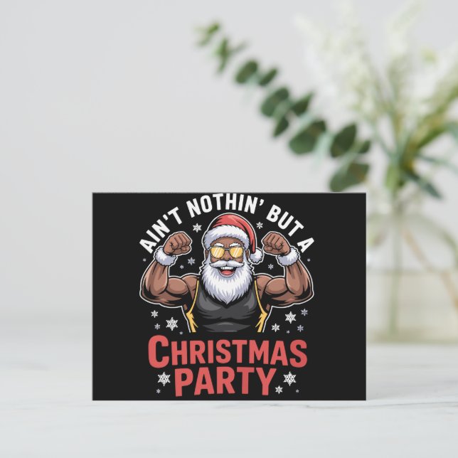 Papá Noel afroamericano pijama de Navidad (Anverso de pie)