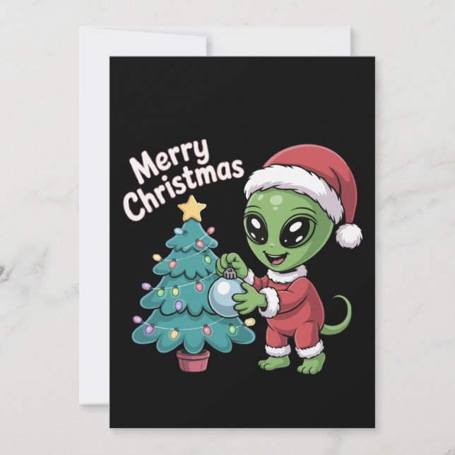 Papá Noel Alien Adorable Divertido Navidad Fiesta (Anverso)