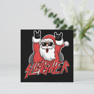 Papá Noel Asesino Metal Navidad Divertido Granizo