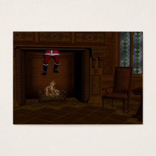 Papá Noel Bajando La Chimenea