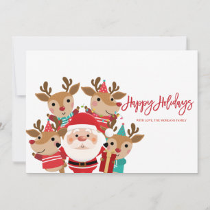 Papá Noel, Ciervos Lindos, Felices Fiestas