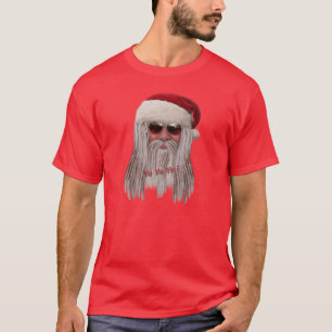 Papá Noel con las sombras y teme la camiseta