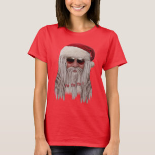 Papá Noel con las sombras y teme la camiseta