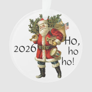 Papá Noel con saco de juguetes Adorno de Navidad 2