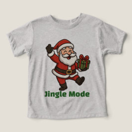 Papá Noel de dibujos animados bailando con alegría