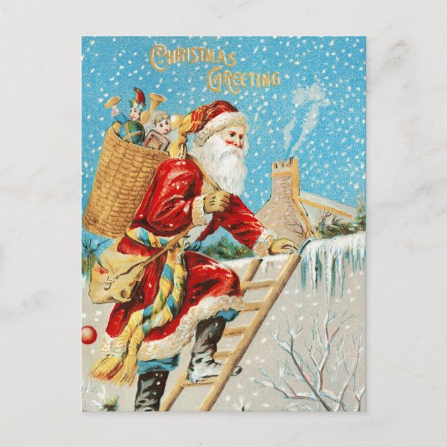 Papá Noel de Navidad con regalos (Anverso)
