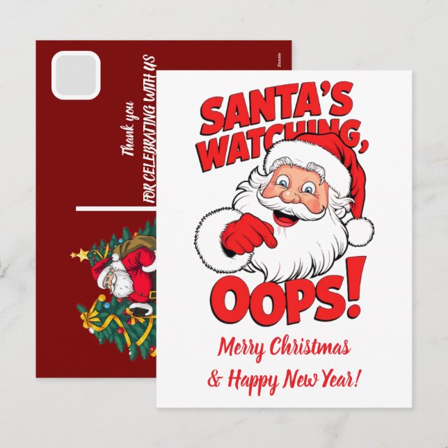 Papá Noel de Navidad personalizado lanzando balonc (Anverso / Reverso)