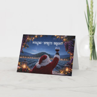 Papá Noel de Navidad y elaboración de vino animan 