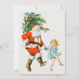 Papá Noel de Navidad y Niña