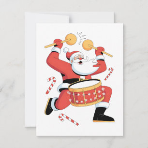 Papá Noel divertido batería feo Navidad Navidad to