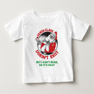 Papá Noel divertido embroma la camisa