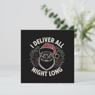 Papá Noel divertido entrego toda la noche Navidad