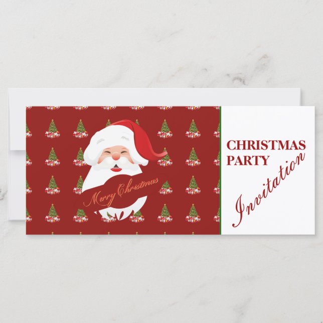 Papá Noel Divertido - Invitación de Navidad (Anverso)