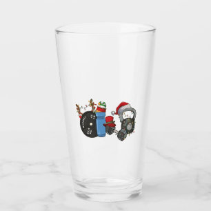 Papá Noel divertido levantando pesas Mancuernas Gi