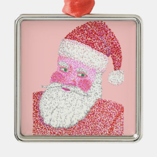 Papá Noel en el adorno navideño del Pointillismo