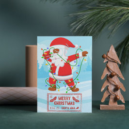Papá Noel en la tarjeta postal de Navidades divert