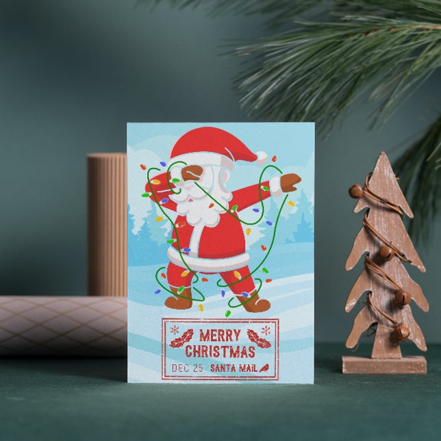 Papá Noel en la tarjeta postal de Navidades divert (Subido por el creador)