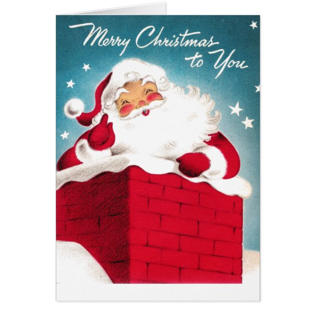 Papá Noel en una chimenea (Frente)