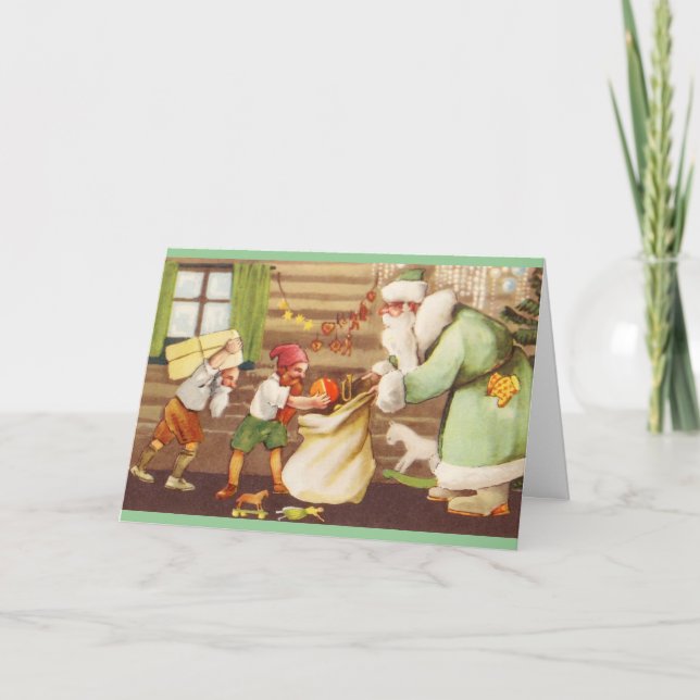 Papá Noel estonio + Tarjeta de Navidad de los (Anverso)